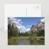 Carte Postale Cascade de la vallée de Yosemite (Devant / Derrière)