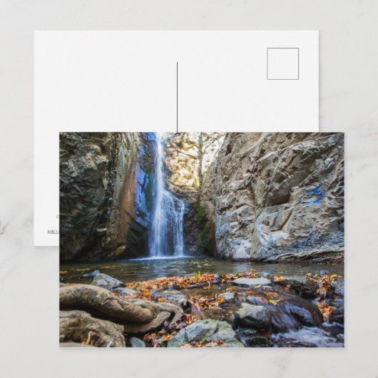 Carte Postale Cascade de Millomeris Chypre (Devant / Derrière)