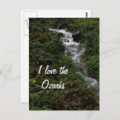 Carte Postale Cascade de Missouri Ozark (Devant / Derrière)