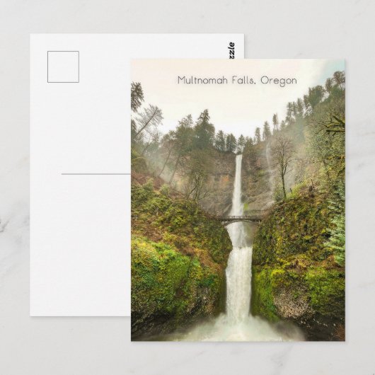 Carte Postale Cascade de Multnomah Falls Oregon (Devant / Derrière)