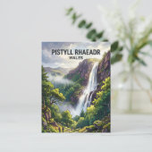 Carte Postale Cascade de Pistyll Rhaeadr, Llanrhaeadr-ym-Mochnan (Debout devant)