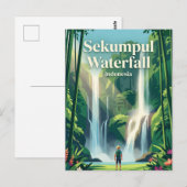 Carte Postale Cascade de Sekumpul Indonésie (Devant / Derrière)