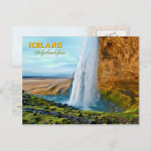 Carte Postale Cascade de Seljalandsfoss en Islande (Devant / Derrière)