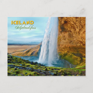 Carte Postale Cascade de Seljalandsfoss en Islande