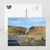 Carte Postale Cascade de Skógafoss, Islande (Devant / Derrière)