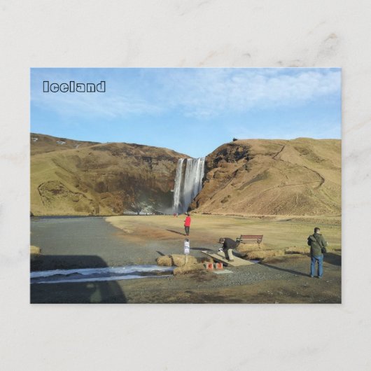 Carte Postale Cascade de Skógafoss, Islande (Devant)