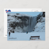 Carte Postale Cascade de Skógafoss, rivière Skógá, sud de l'Isla (Devant / Derrière)