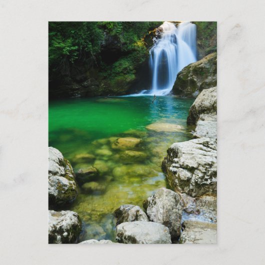 Carte Postale Cascade de Sum dans la gorge de Vintgar, près de B (Devant)