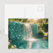 Carte Postale Cascade de turquoise de décembre (Devant / Derrière)