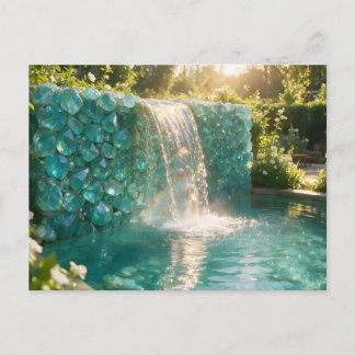 Carte Postale Cascade de turquoise de décembre