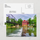 Carte Postale Cascade de War Eagle Creek Merci (Devant / Derrière)