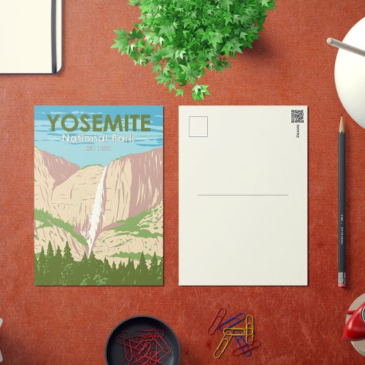 Carte Postale Cascade de Yosemite National Park California