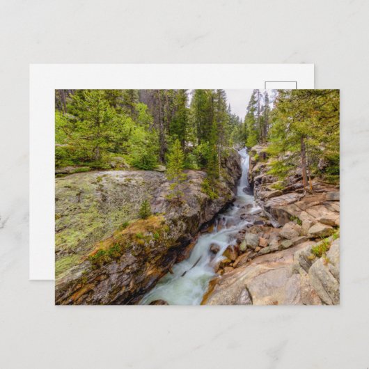 Carte Postale Cascade deau et rivière (Devant / Derrière)