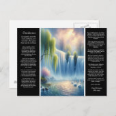 Carte Postale Cascade Desiderata et Douce Paix (Devant / Derrière)