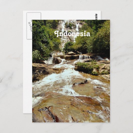 Carte Postale Cascade d'Indonésie (Devant / Derrière)