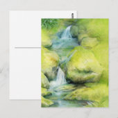 Carte Postale Cascade du cours d'eau du bois (Devant / Derrière)