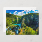 Carte Postale Cascade élégante, Croatie (Devant / Derrière)