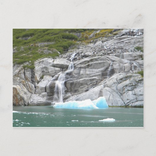 Carte Postale Cascade et Iceberg Alaska Passage intérieur (Devant)