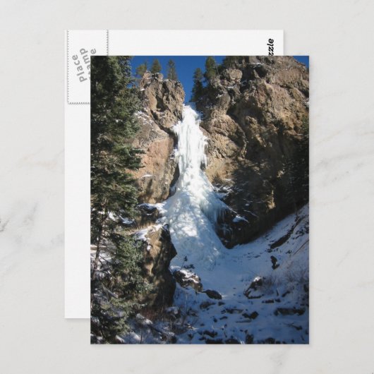 Carte Postale Cascade gelée (Devant / Derrière)