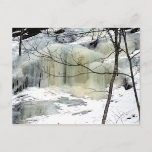 Carte Postale Cascade gelée, jaune