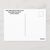 Carte Postale Cascade High Falls Forêt d'état DuPont Automne (Dos)