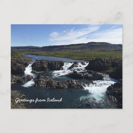 Carte Postale Cascade islandaise (Devant)