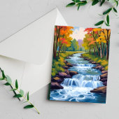Carte Postale Cascade Nature Paysage Peinture