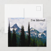 Carte Postale Cascade Peaks aquarelle Changement d'adresse (Devant / Derrière)
