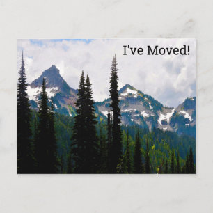 Carte Postale Cascade Peaks aquarelle Changement d'adresse