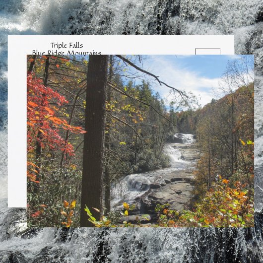 Carte Postale Cascade photographique de Triple Falls en Caroline