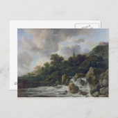 Carte Postale Cascade près d'un village, c.1665-70 (Devant / Derrière)