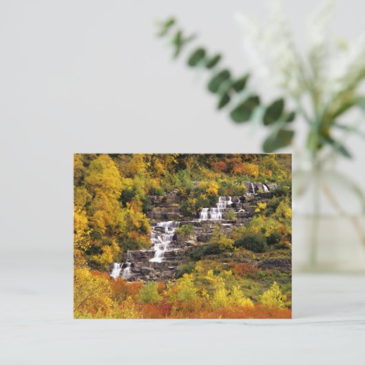 Carte Postale Cascade sous le mont Cannon dans le Glacier Nation (Debout devant)