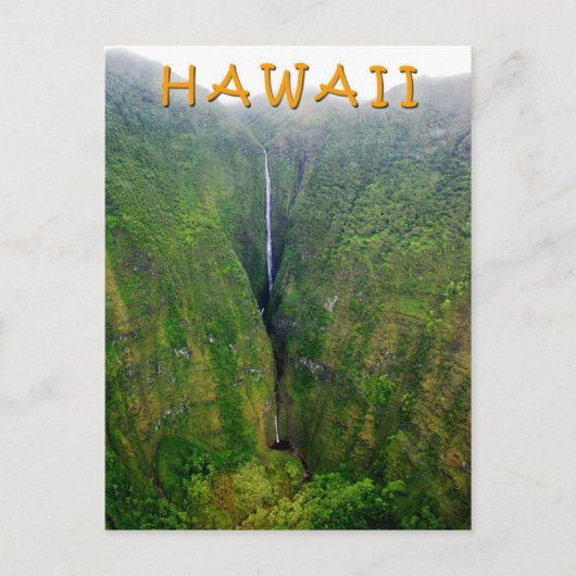 Carte Postale Cascade spectaculaire à Molokai, Hawaii (Devant)