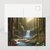 Carte Postale Cascade Tranquille Une Retraite Paisible (Devant / Derrière)