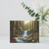 Carte Postale Cascade Tranquille Une Retraite Paisible (Debout devant)