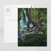 Carte Postale Cascades Cutie Anime Kitten 1 (Devant / Derrière)