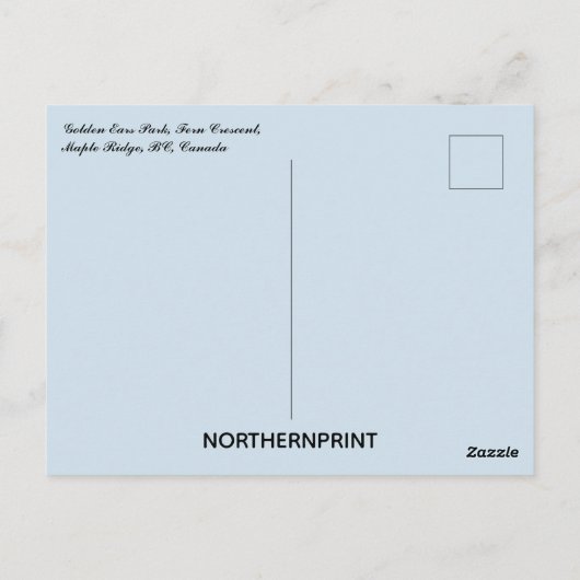 Carte Postale Cascades dans le parc Golden Ears Maple Ridge BC (Dos)