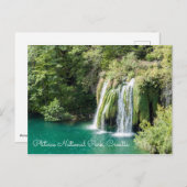 Carte Postale Cascades dans le Parc National de Plitvice - Croat (Devant / Derrière)