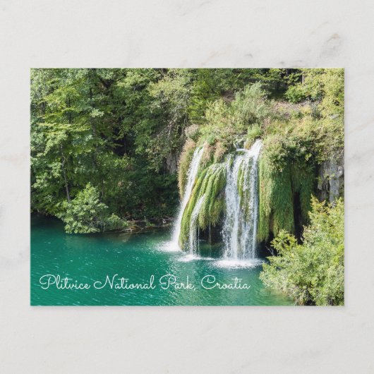 Carte Postale Cascades dans le Parc National de Plitvice - Croat (Devant)