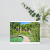 Carte Postale Cascades dans le parc national de Plitvice en Croa (Debout devant)