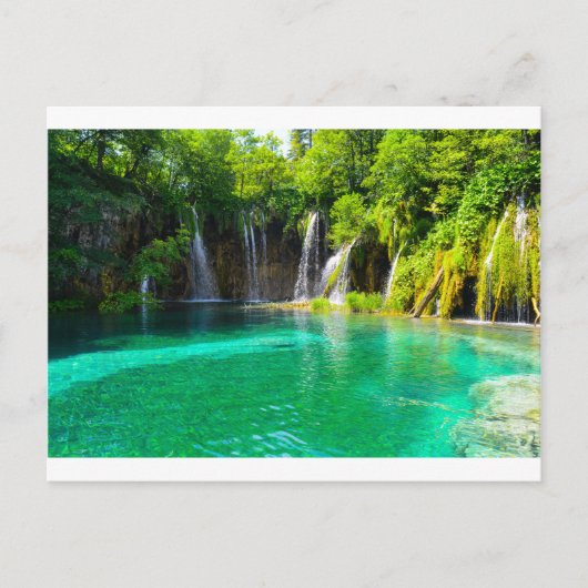 Carte Postale Cascades dans le parc national Plitvice en Croatie (Devant)