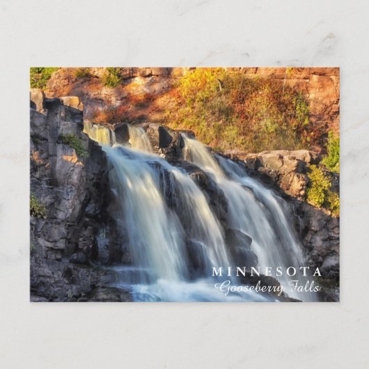 Carte Postale Cascades de Gooseberry Minnesota (Devant)