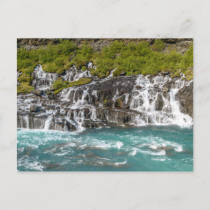 Carte Postale Cascades de Hraunfossar - Ouest de l'Islande