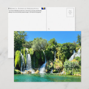 Carte Postale Cascades de Kravica, voyage en Bosnie-Herzégovine