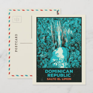 Carte Postale Cascades de République Dominicaine, Salto El Limon