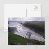 Carte Postale Cascades, Gulfoss, Islande (Devant / Derrière)