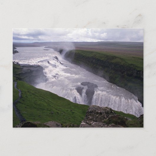 Carte Postale Cascades, Gulfoss, Islande (Devant)