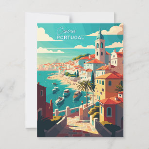 Carte Postale Cascais de texte personnalisé Portugal