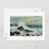 Carte Postale Casco Bay Vue sur le Surf et les rochers (Devant / Derrière)