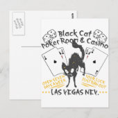 Carte Postale Casino de chat noir (Devant / Derrière)